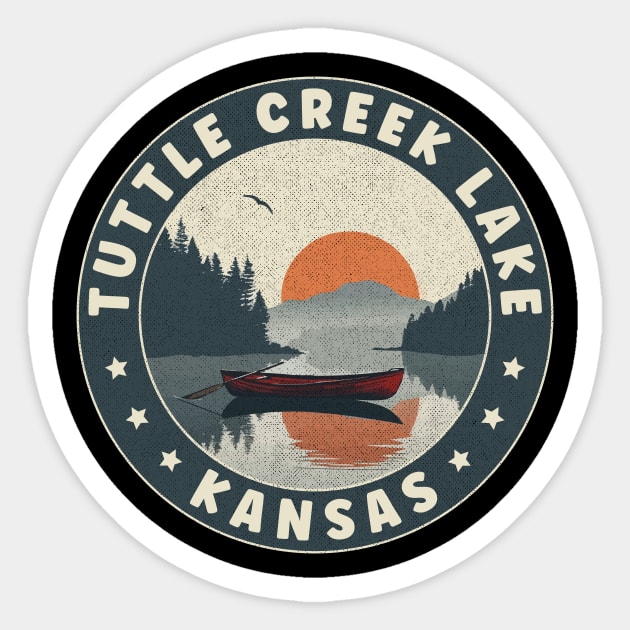 Tuttle Creek Lake Kansas Sunset Sticker by turtlestart